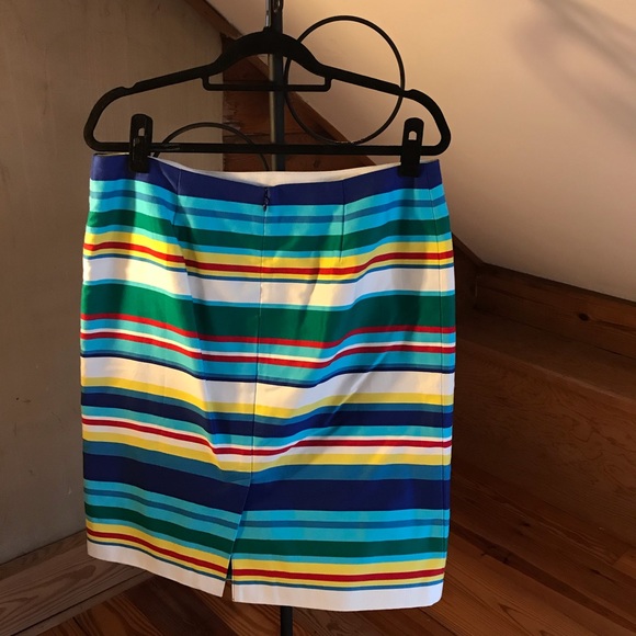 Talbots Multi Striped Pencil Skirt, EUC, 14P - Picture 2 of 13